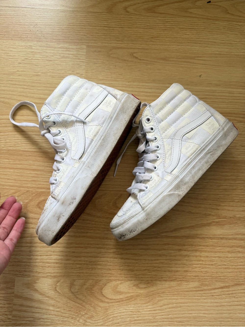 Vans Sk8-Hi high-top sneakers White Youth Size 4.5